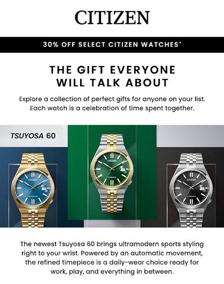 30% off Select Citizen Watches