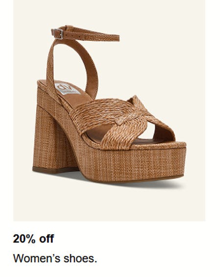 20% off Women’s Shoes