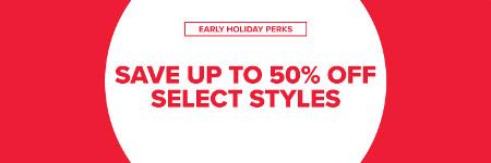 Save Up to 50% off Select Styles