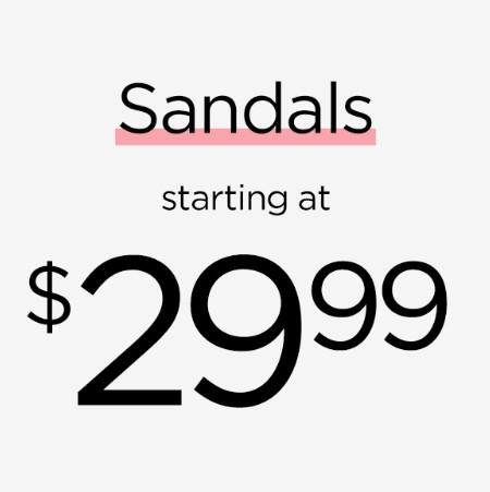 Starting at $29.99 Sandals