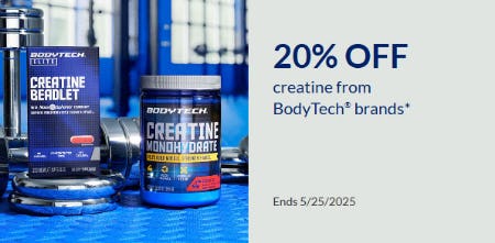 20% Off Creatine From BodyTech Brands