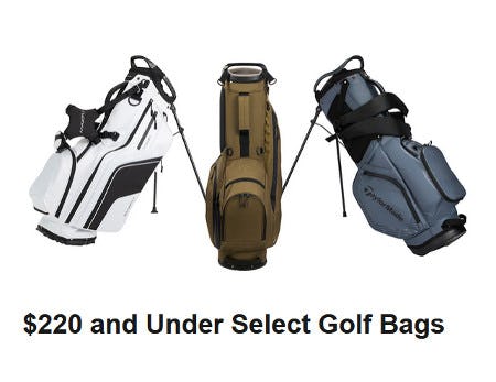 $220 and Under Select Golf Bags