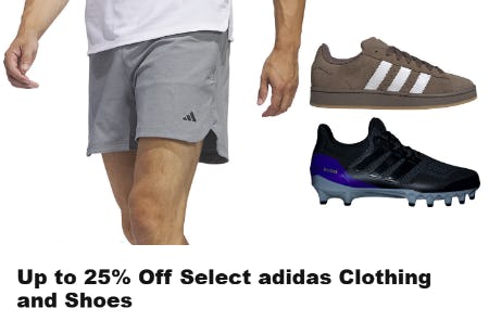 Up to 25% Off Select adidas Clothing and Shoes