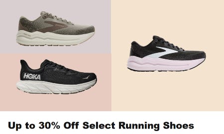 Up to 30% Off Select Running Shoes