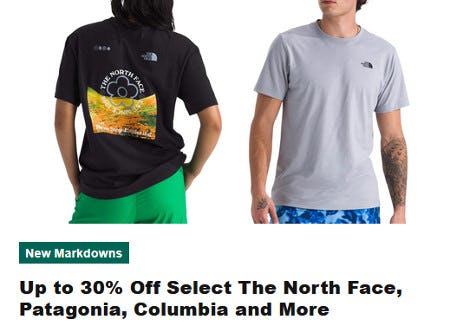 Up to 30% Off Select The North Face, Patagonia, Columbia and More