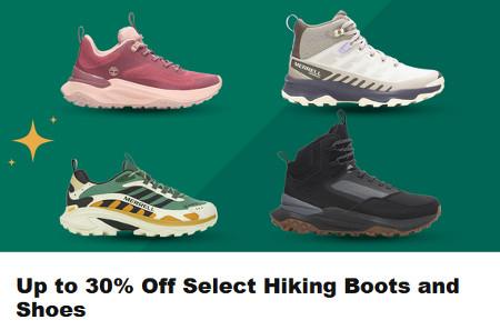 Up to 30% Off Select Hiking Boots and Shoes