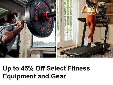 Up to 45% Off Select Fitness Equipment and Gear