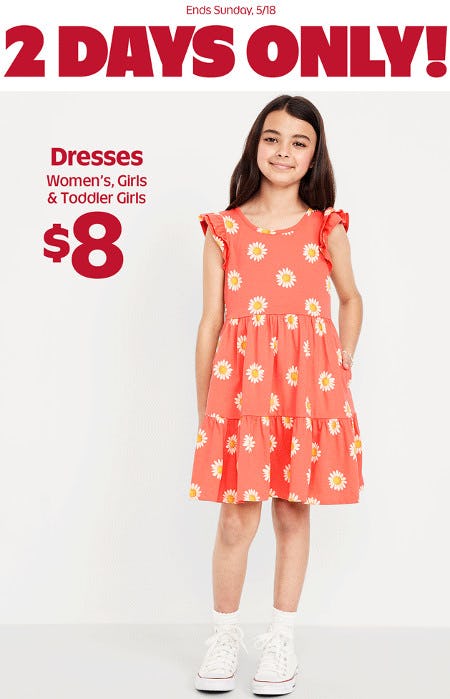 $8 Dresses for Women, Girls and Toddler Girls