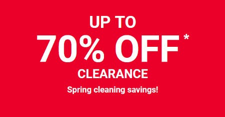 Up to 70% off Clearance