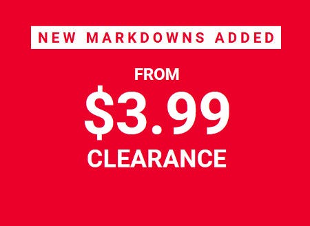 From $3.99 Clearance