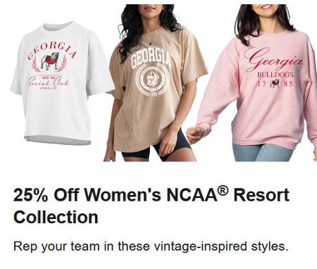 25% Off Women's NCAA® Resort Collection
