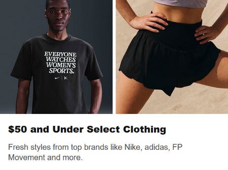 $50 and Under Select Clothing