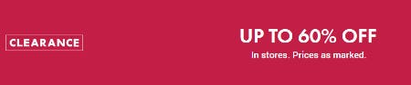 Clearance Up to 60% Off