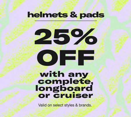 Helmets and Pads 25% off