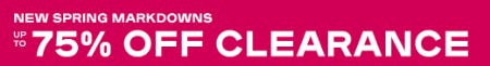 Up to 75% Off Clearance