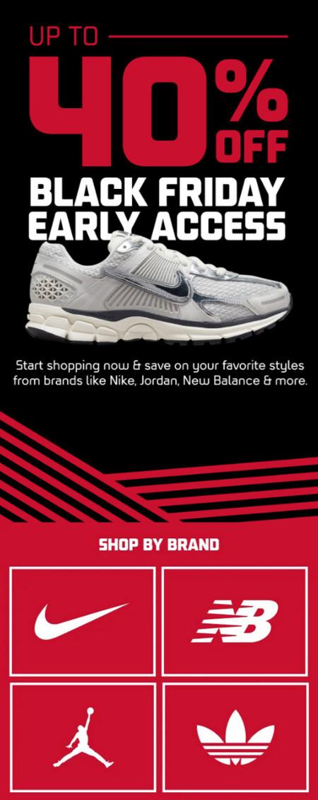 Up to 40% off Black Friday Early Access