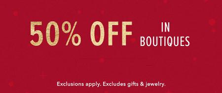 50% off Select Items