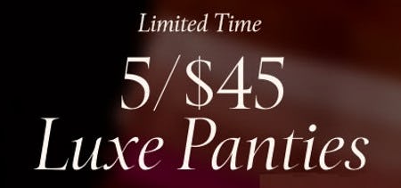 5 for $45 Luxe Panties