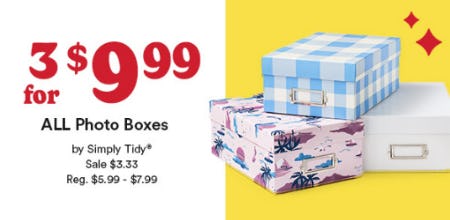 3 for $9.99 All Photo Boxes by Simply Tidy