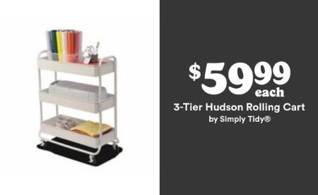 $59.99 Each 3-Tier Hudson Rolling Cart