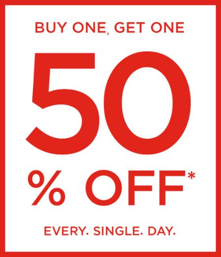 Buy One, Get One 50% Off