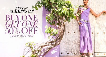 Buy One, Get One 50% off Full-Price Styles