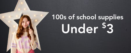 100s of School Supplies Under $3