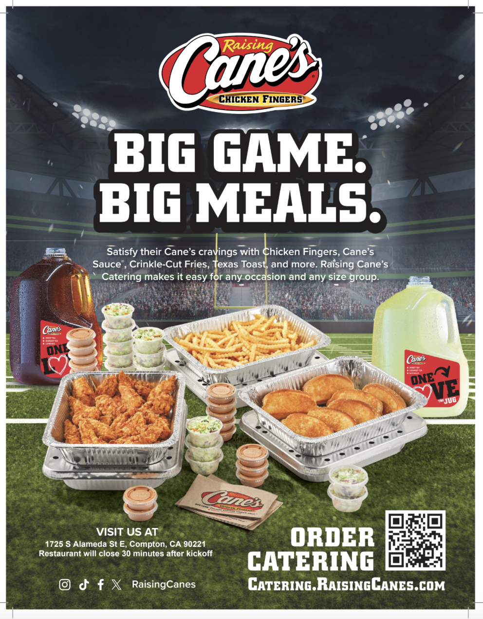 Raising Cane's Big Game Big Meals