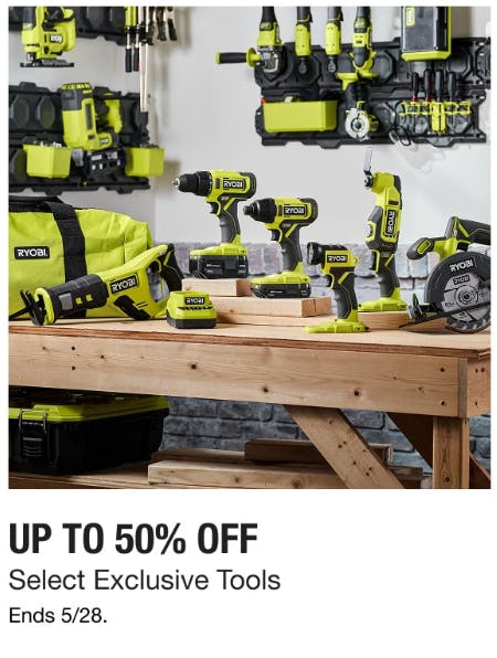 Up to 50% Off Select Exclusive Tools