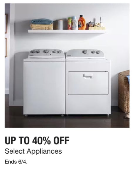 Up to 40% Off Select Appliances