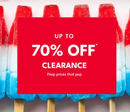 Up to 70% Off Clearance