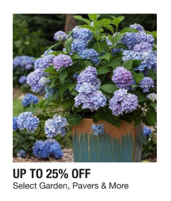 Up to 25% Off on Select Garden, Pavers & More
