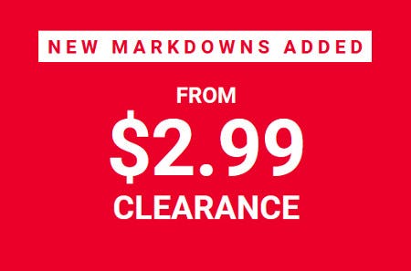 From $2.99 Clearance