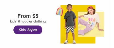 Kids' & Toddler Clothing From $5