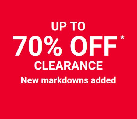 Up to 70% off Clearance