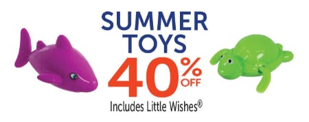 40% Off Summer Toys