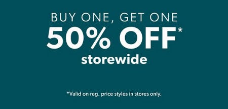 Buy One, Get One 50% off Storewide