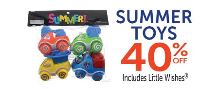 40% Off Summer Toys