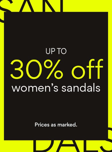 Up to 30% Off Women's Sandals