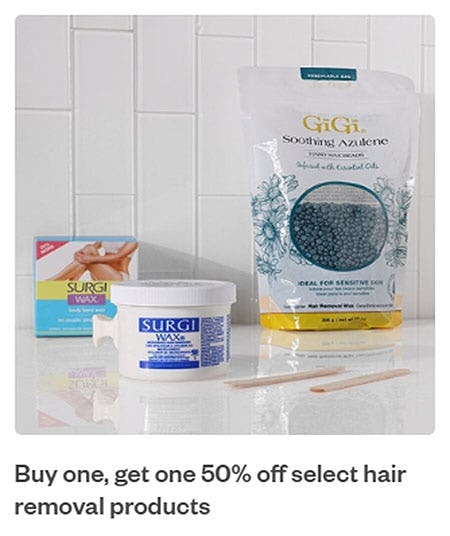 Buy One, Get One 50% Off Select Hair Removal Products