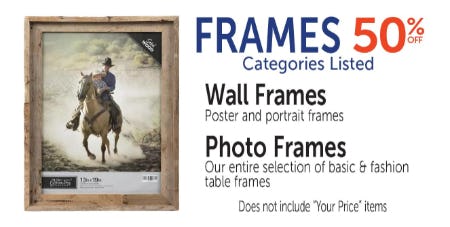 50% Off Frames