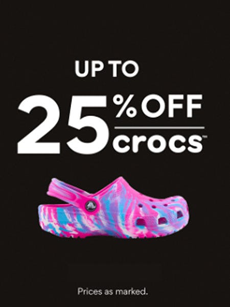 Up to 25% Off Crocs