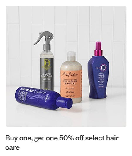 Buy One, Get One 50% Off Select Hair Care