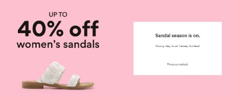 Up to 40% Off Women's Sandals