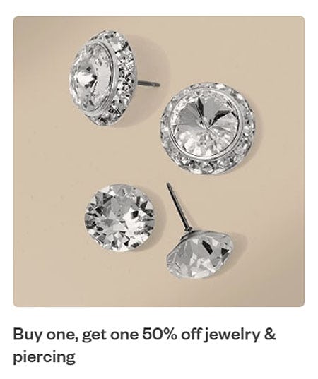 Buy One, Get One 50% Off Jewelry & Piercing