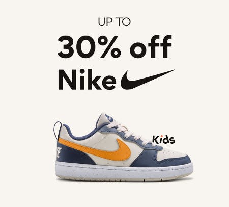 Up to 30% off Nike