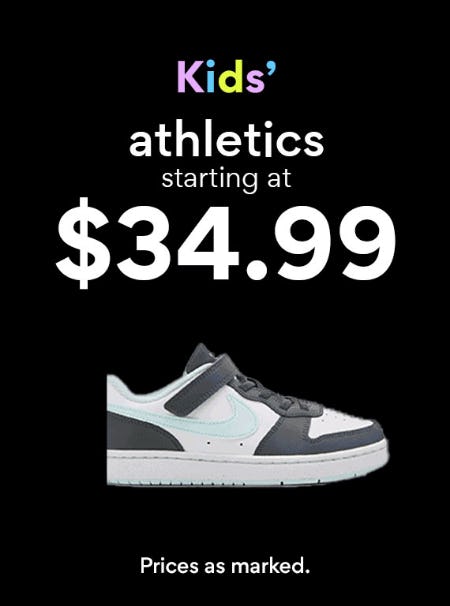 Kids' Athletics Starting at $34.99