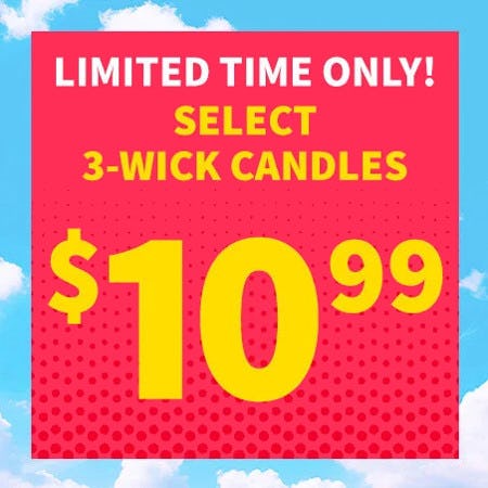 Select 3-Wick Candles $10.99