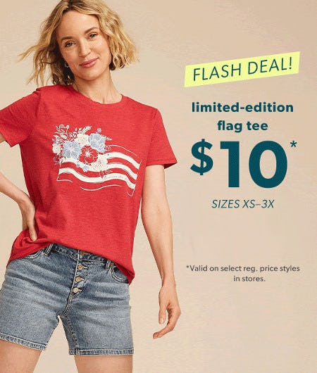 Limited-Edition Flag Tee $10