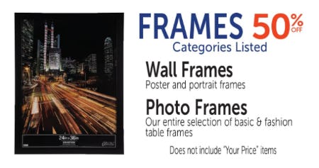 Frames 50% Off